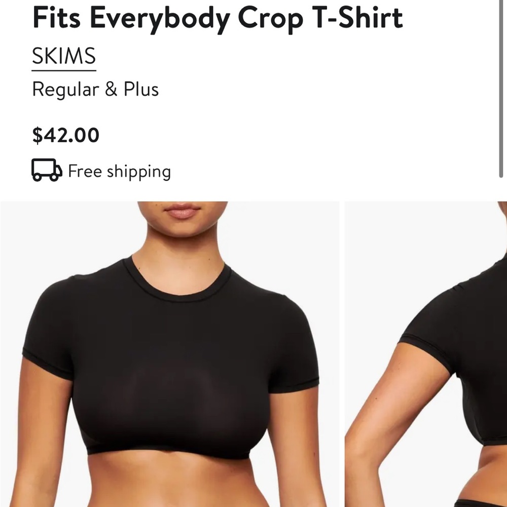 Skims fits everybody crop tshirt